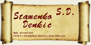 Stamenko Denkić vizit kartica